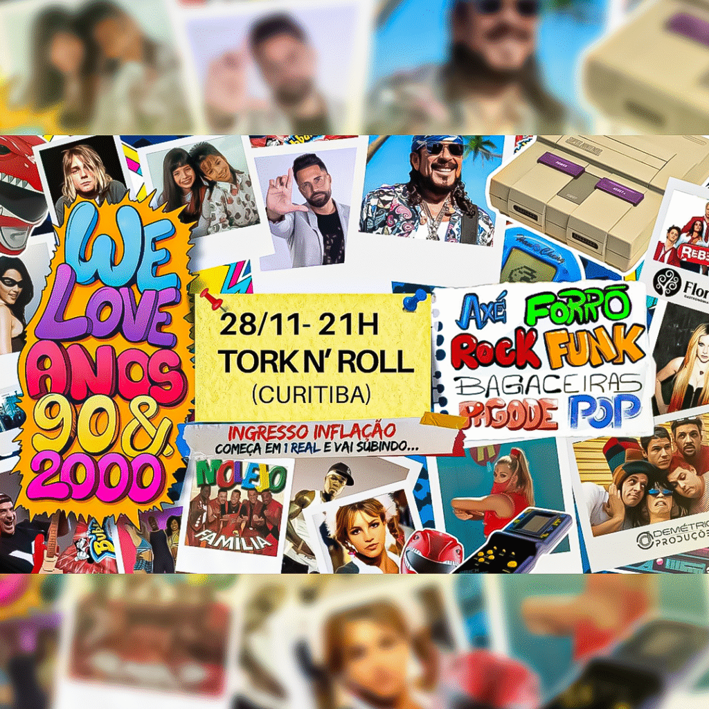 WE LOVE 90s & 2000s em Curitiba: A Noite Mais Nostálgica do Ano