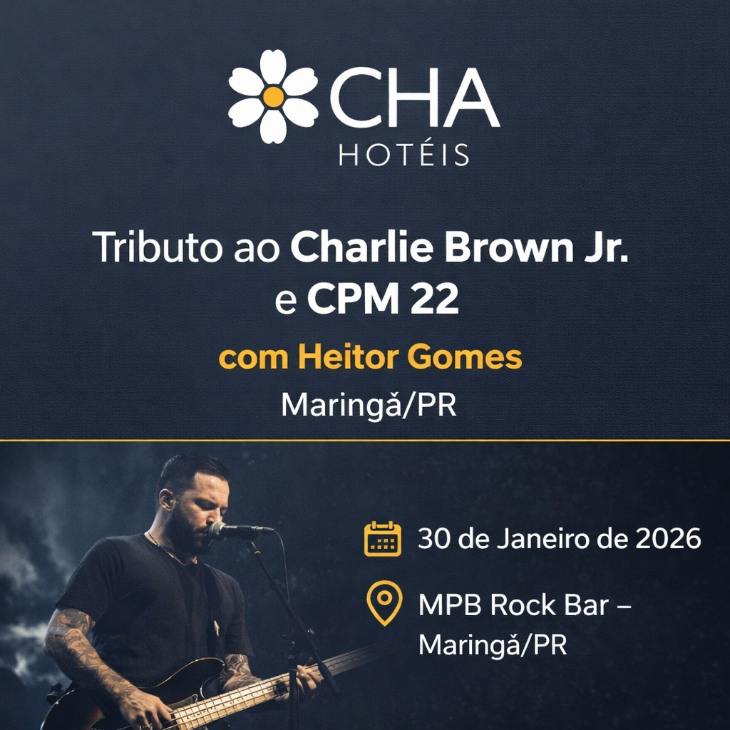 Tributo ao Charlie Brown Jr. e CPM 22 com Heitor Gomes – MaringáPR