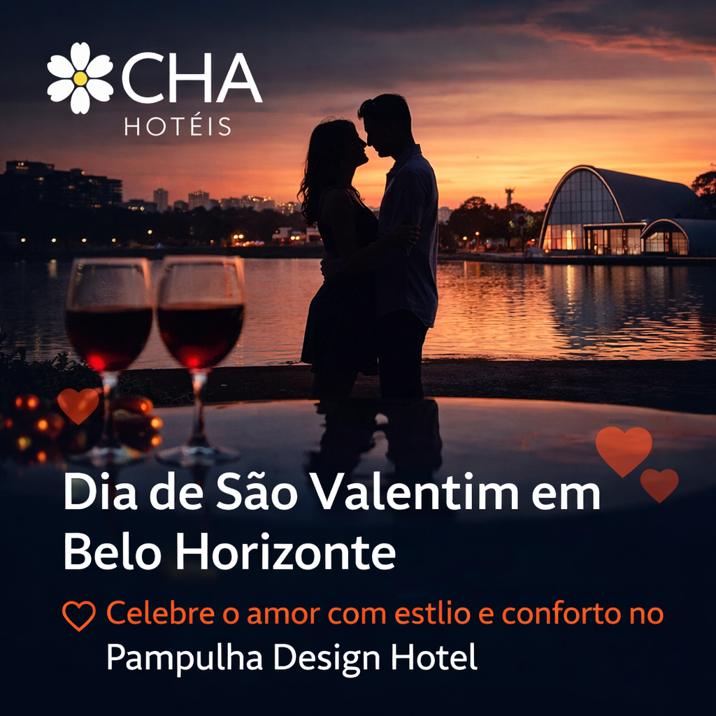 Dia de São Valentim em Belo Horizonte celebre o amor com estilo e conforto no Pampulha Design Hotel
