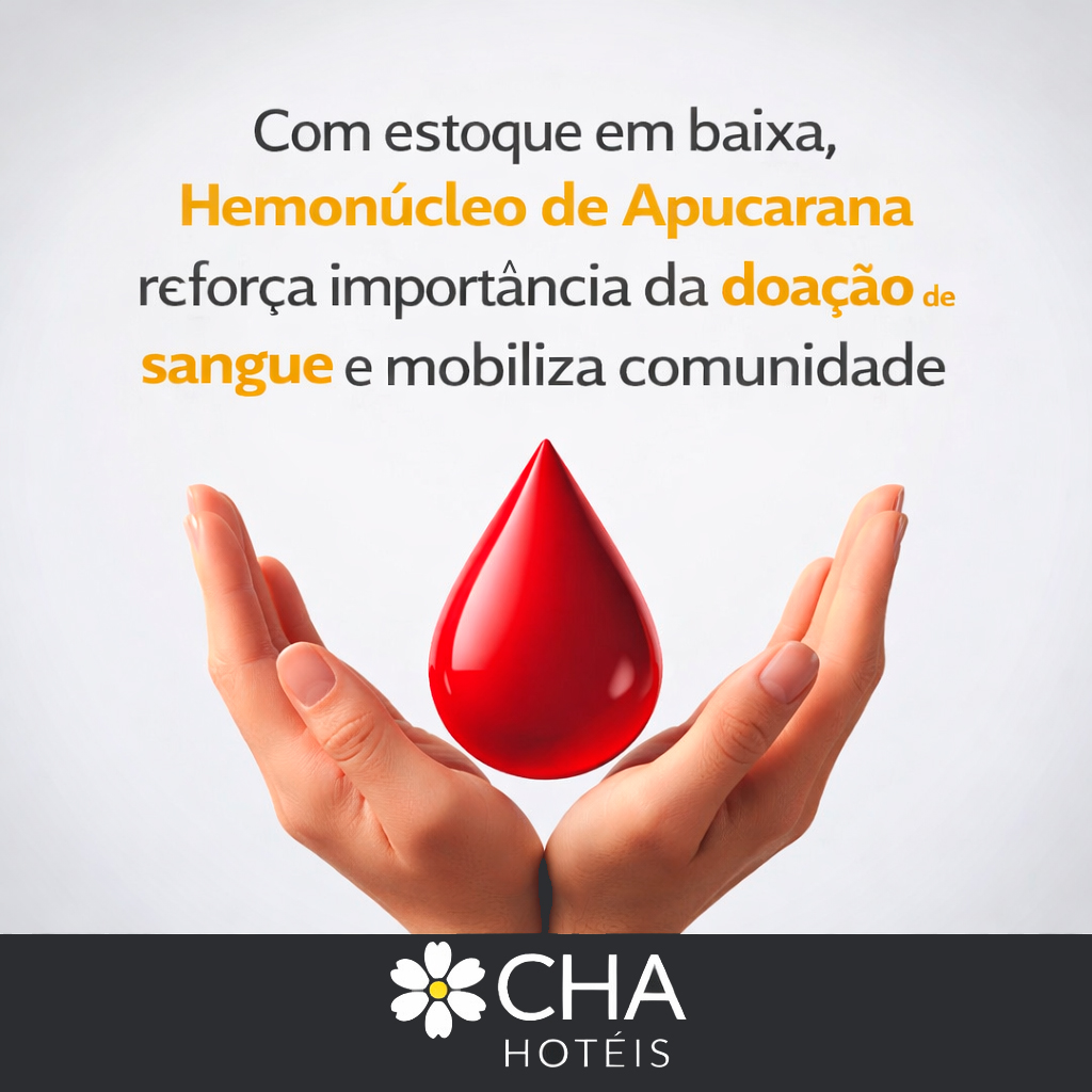 Com estoque em baixa, Hemonúcleo de Apucarana reforça importância da doação de sangue e mobiliza comunidade