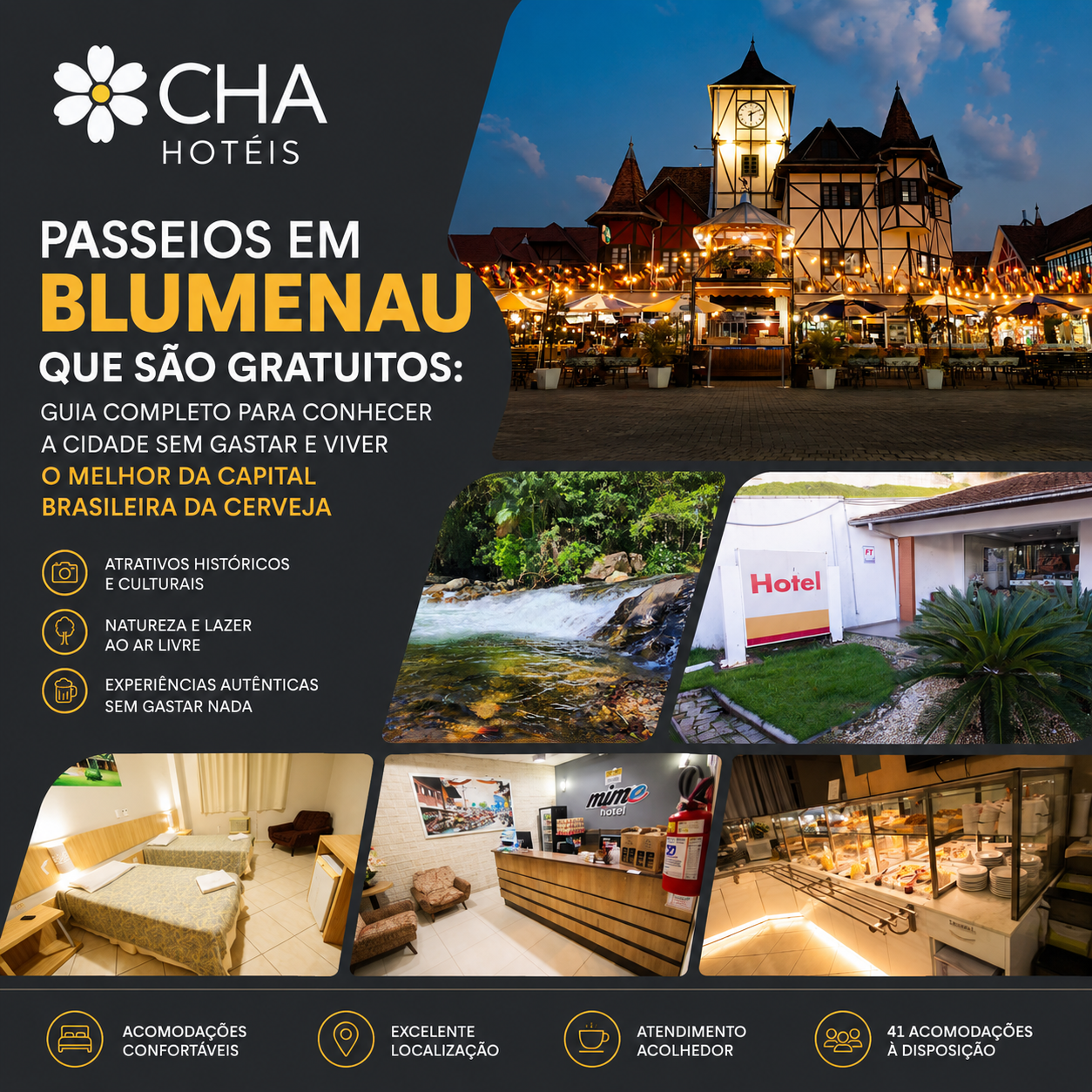 Passeios em Blumenau que são gratuitos Guia completo para conhecer a cidade sem gastar e viver o melhor da capital brasileira da cerveja - CHA Mime Hotel Blumenau