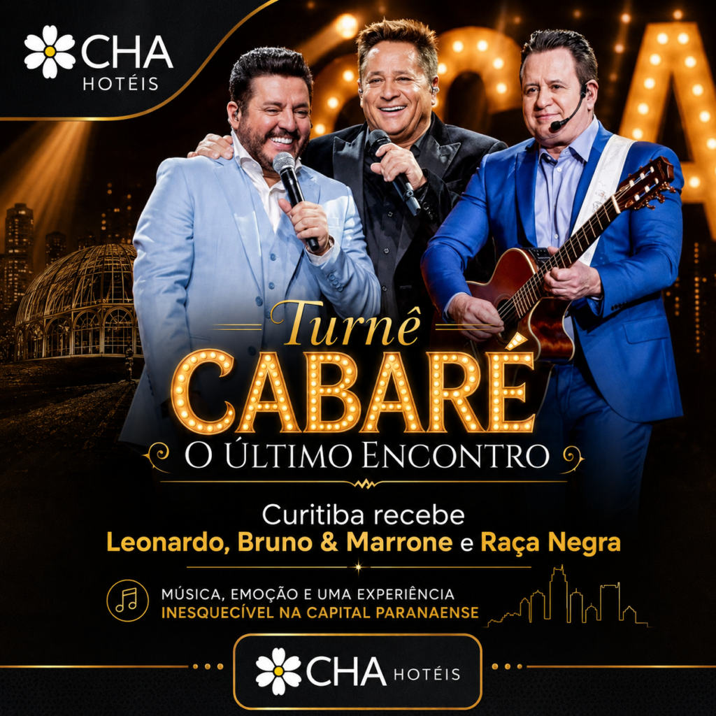 Turnê Cabaré O Último Encontro chega a Curitiba com Leonardo, Bruno & Marrone e Raça Negra