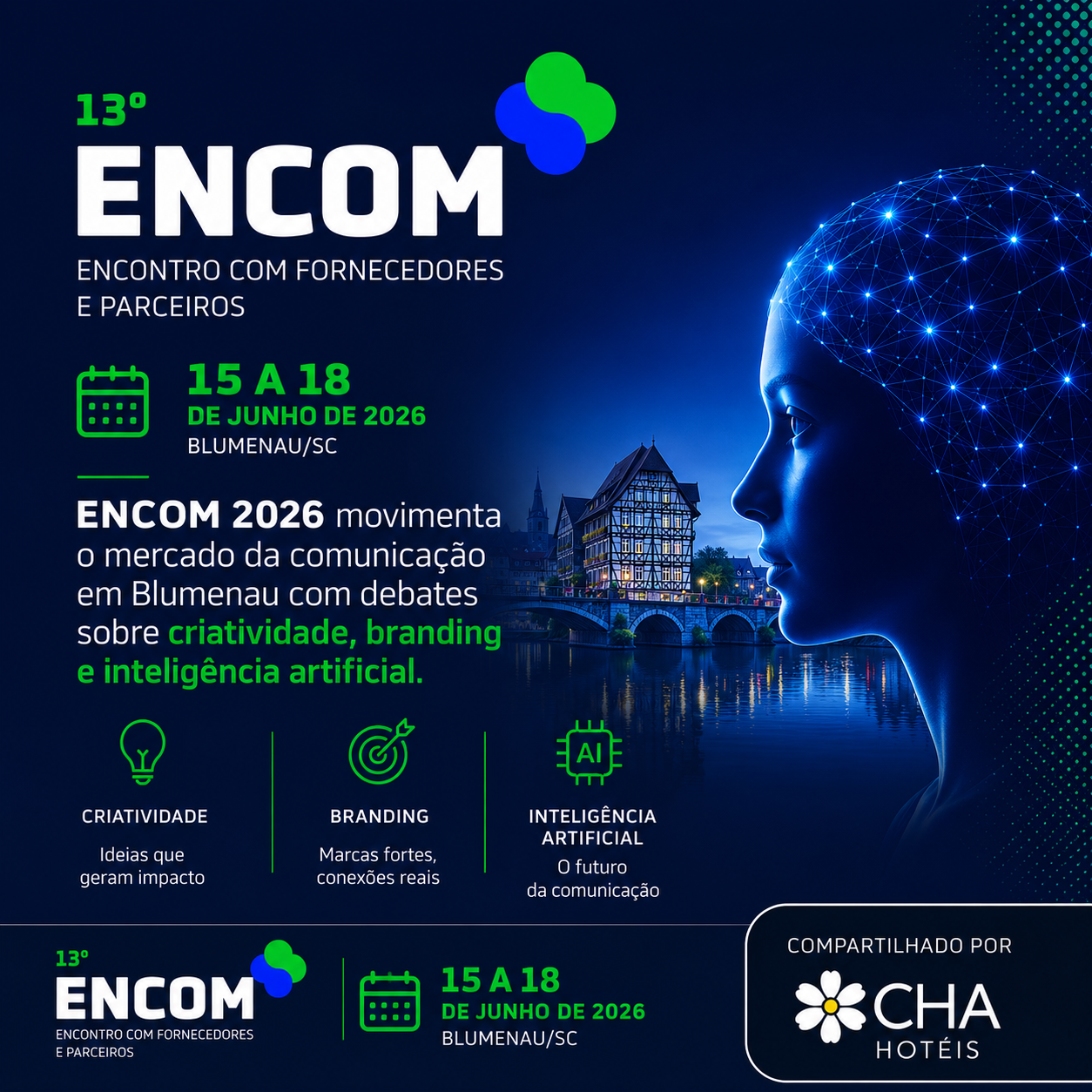 ENCOM 2026 movimenta o mercado da comunicação em Blumenau com debates sobre criatividade, branding e inteligência artificial - -