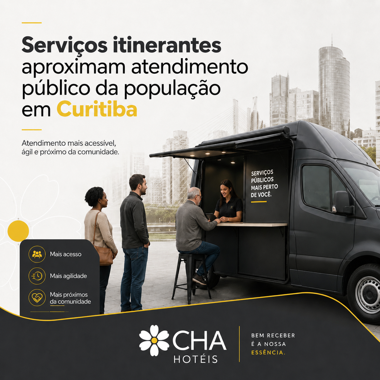 Serviços itinerantes aproximam atendimento público da população em Curitiba